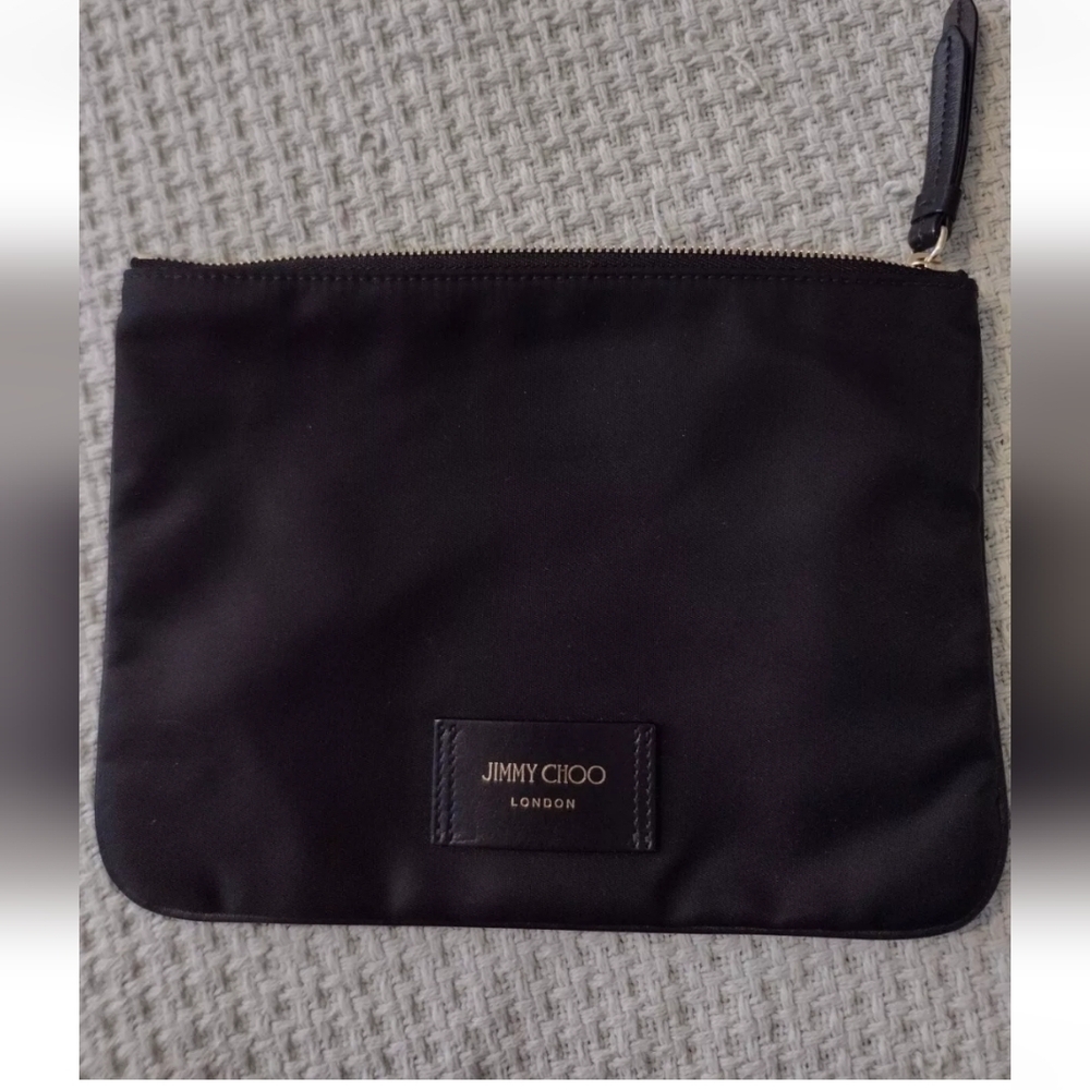 Jimmy Choo Cosmetic satin like pouch NWT authentic